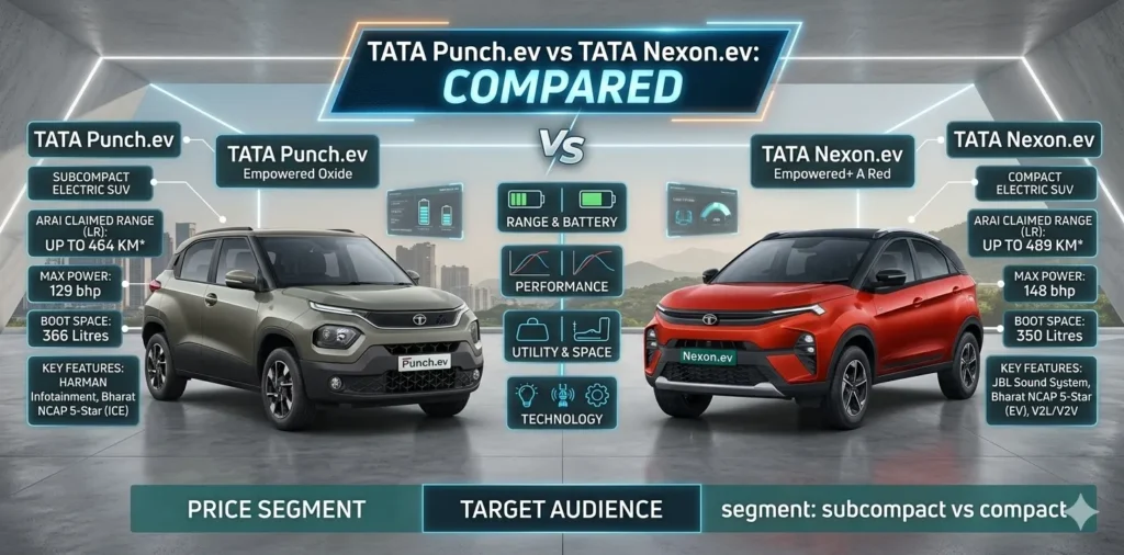 punch ev vs nexon ev